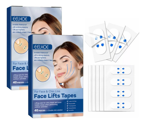 - 2×parche Estiramiento Facial Tensor For La Línea De La Man