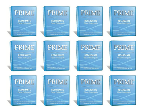 Preservativos Prime 12 Cajas X 3 Retardante Envio Discreto