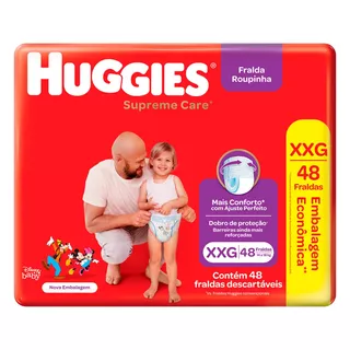 Fraldas Huggies Supreme Care Roupinha XXG 48 u