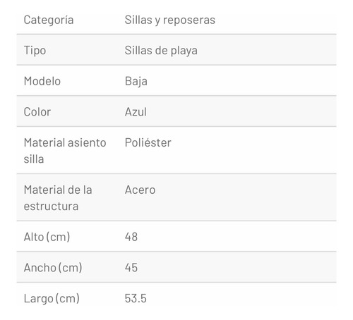Imagen 5 de 7 de Sillas Baja De Playa Color Azul, Rojo Y Blanco Nueva