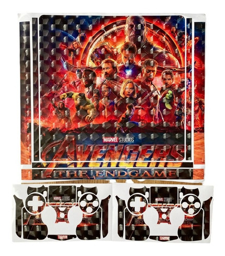 Sticker/skin Plantilla Pegatina Diseño Avengers Para Ps4slim