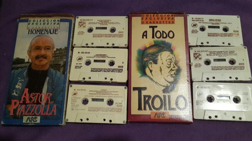 Lote 3 Cassettes Homenaje Astor Piazzolla Y 3 A Todo Troilo