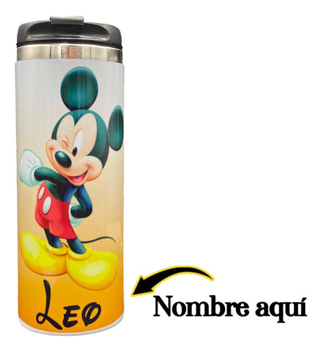 Vaso Termo Doble Pared 450 Ml, Mickey Mouse Blanco