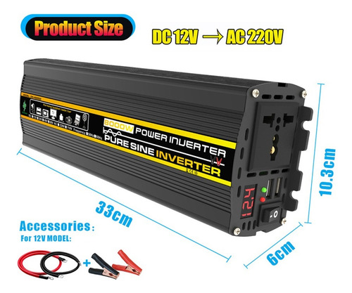 M 8000w Inversor De Coche Dual Usb Para Vehículo