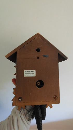 Reloj Cu-cu Alemán Antiguo-hubert Herr Alemán Dos Pájaros Café (Usado)
