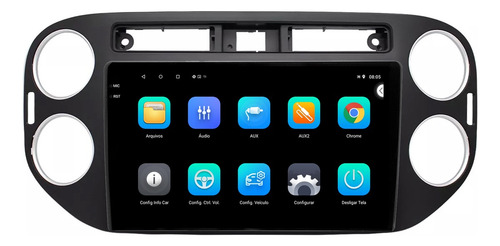 Central Multimidia Tiguan 10/17 9p Android 2gb 64gb Carplay