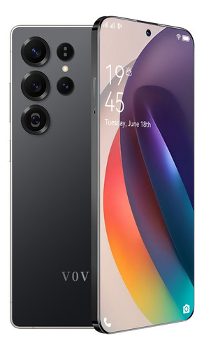 Celulares Y Smartphones Vove Marca S25 Ultra 6.8 Pulgadas Alta Definición Reconocimiento De Huellas Dactilares De Pantalla Doble Tarjeta 5g 16+512gb Negro