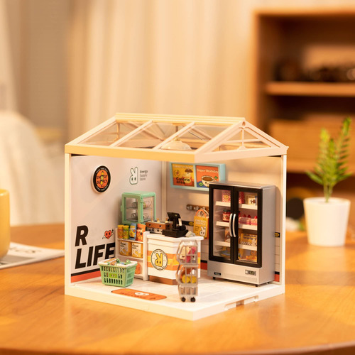 Robotime Kit De Casa De Muñecas En Miniatura Para Niñas, Min