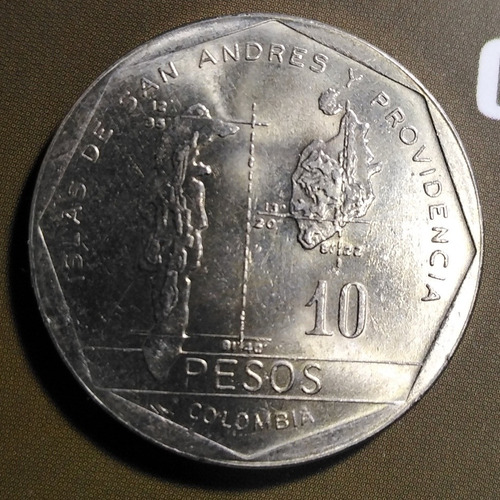 Moneda Antigua De 10 Pesos De 1989, Nueva, Fecha Escasa. 