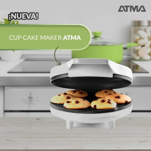 Cup Cake Maker Atma Fabrica 6 Muffins 5cm Recetario Cm8910n