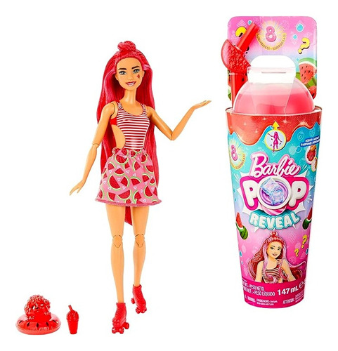 Barbie Pop Reveal Ponche De Frutas Melancia Hnw43 Mattel