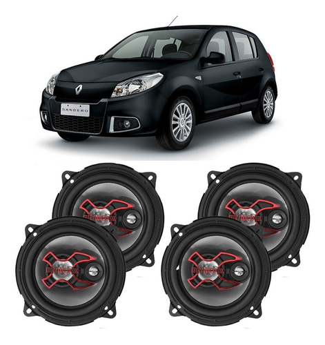 Alto Falante Renault Sandero 2007 A 2010 Bravox 200w Rms