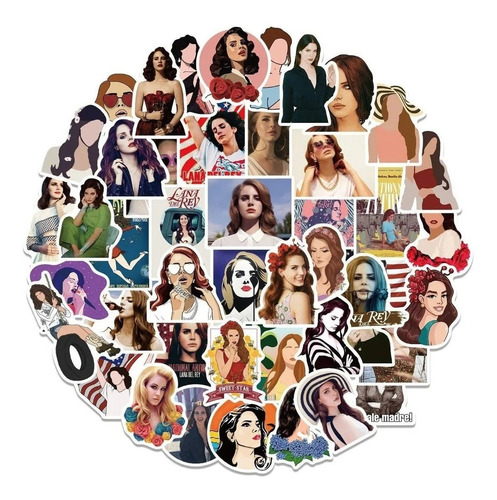 Lana Del Rey - Set De 50 Stickers / Calcomanias / Pegatinas