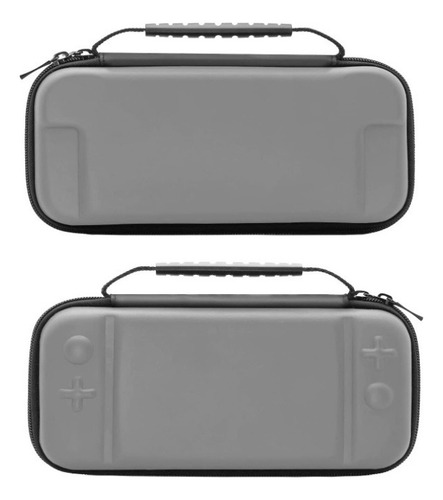 Case Nintendo Switch Lite Com Alça Mão+ 2 Películas De Vidro Cor Cinza