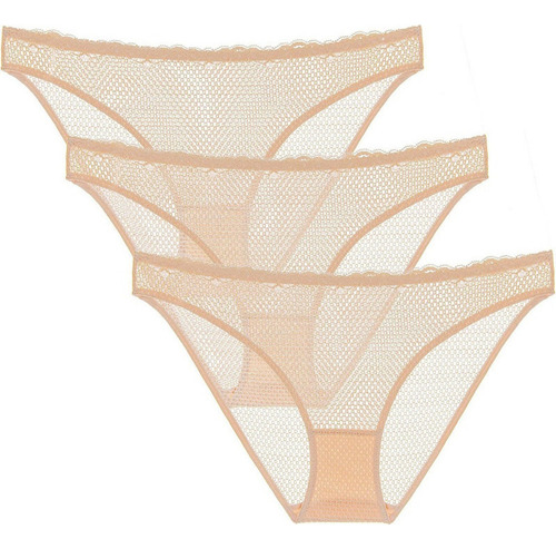 Wingslove Bragas Sexy De Malla Transparente Para Mujer, 3 Un