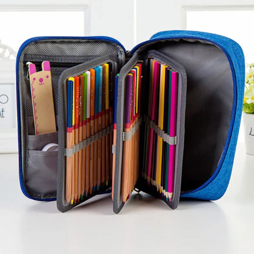 O Estuche Grande Para Lápices, Espacio Para Libros Y 72