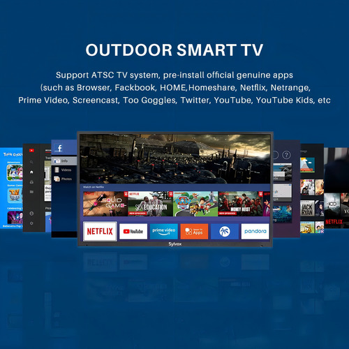 Tela externa Sylvox OT43A1KAGC 43" Smart TV 4k