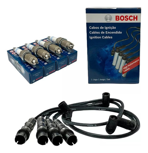 Kit Cable + Bujia 3 Elec Bosch Para Vw Saveiro Trend 1.6 8v