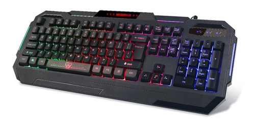 Teclado Retroiluminado Para Juegos Rainbow Con Cable Gk-10