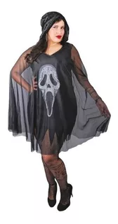 Disfraz Fantasma Bruja Mujer Halloween Talles Especiales Xl