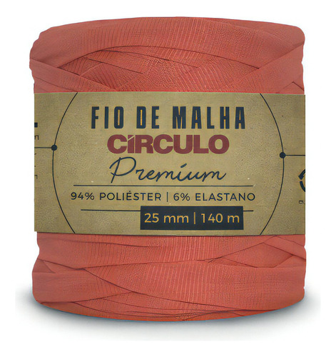 Fio De Malha Círculo Premium - Ideal Artesanato E Crochê Cor 4004 - CORAL-VIVO