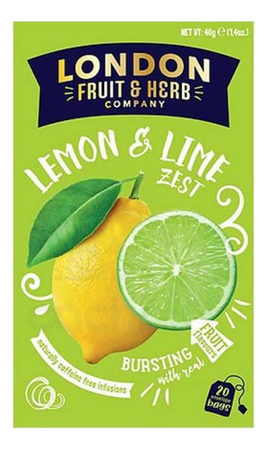 Te London Fruit & Herb Lemon Y Lime 20 Sobres Sin Cafeína