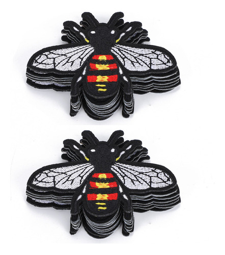 Pegatinas De Tela Para Bordar, 20 Unidades, Diseño De Abeja