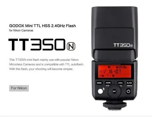 Imagem 2 de 3 de Flash Godox P/ Nikon Tt350 N 12x S/juros