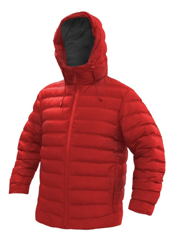 Parka Pukem Hombre Con Gorro Rojo