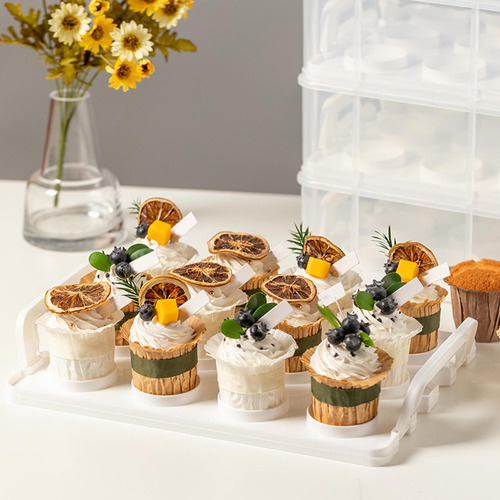 Contenedores De Almacenamiento Transparentes Para Cupcakes