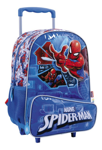 Mochila Hombre Araña Carro Escolar Spiderman Marvel Wabro