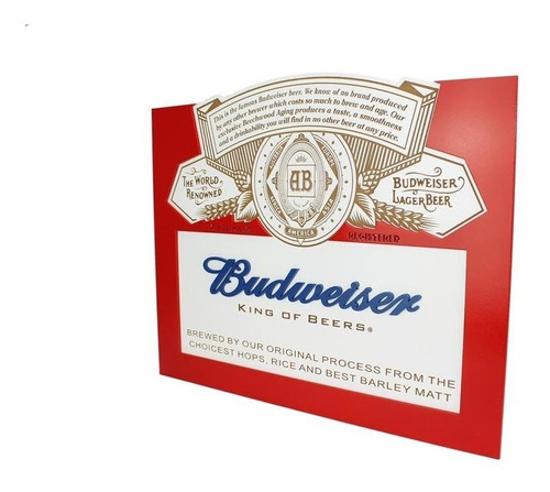 Quadro Decorativo Budwiser 32 X 40cm - Geton