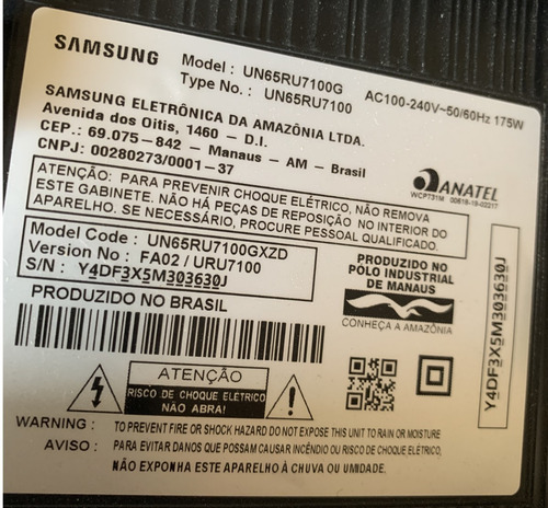 Imagem 5 de 5 de Remot Samsung 10a Ru7100 43ru7100 49ru7100 50ru7100 55ru7100