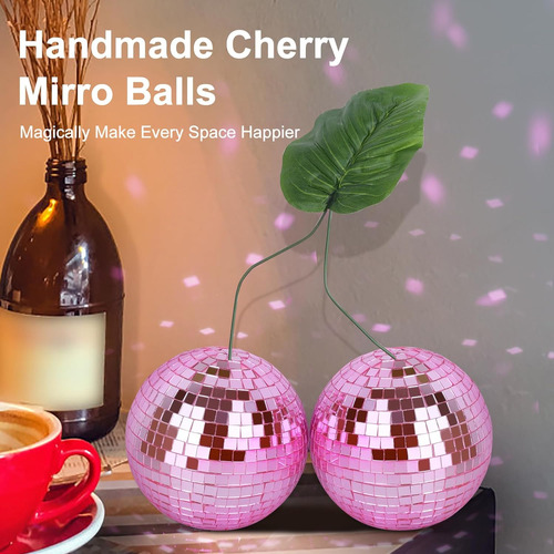 Decoración De Bola De Disco De Cereza, Bola De Espejo ...