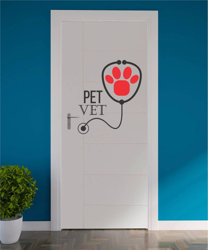 Adesivos Pet Shop Veterinaria Clinica Animal Cão Gato Loja