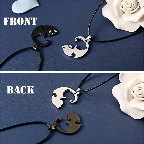 Pack 2 Collares Con Colgante De Gatos, Gatitos Pareja