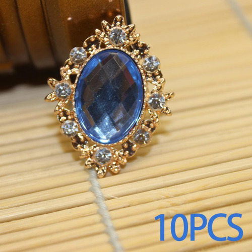 Botones De Cristal Azul Claro 30x25mm Azul Claro 30x25mm