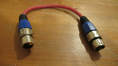 Cable Profesional 15cm + Conectores Xlr Hembra + Xlr Hembra