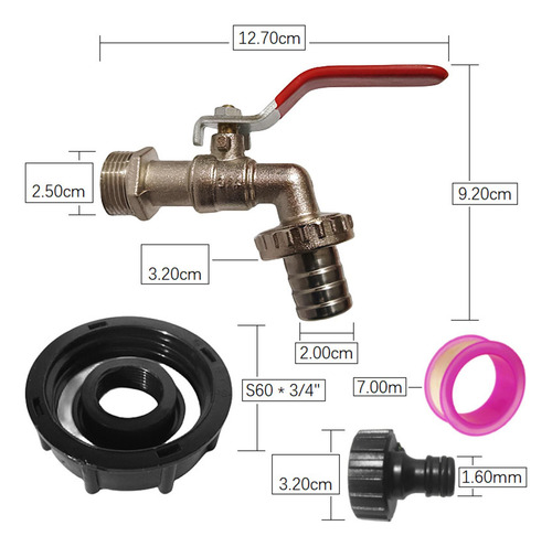 Ibc Tote Accesorios Adaptador De Grifo De Tanque Conector De