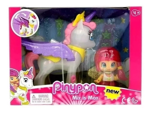 Pinypon Mix Y Max Unicorio Alado Y Figura Envio Gratis