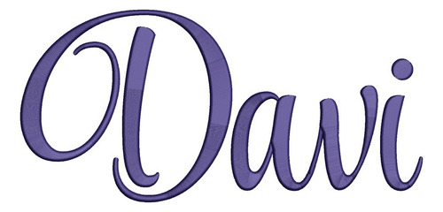 Matriz De Bordado - Nome Davi 04 - Fazemos Qualquer Nome Azul-marinho Nome Davi Em Letra Cursiva