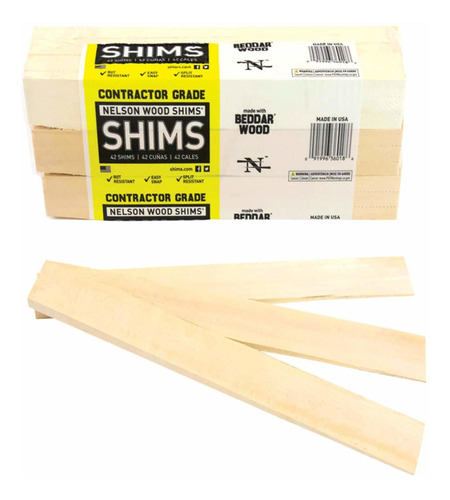 Nelson Wood Shims Contractor Shims 12   Pack