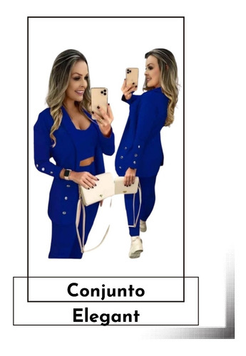 Conjunto Para Dama Elegant, Pantalón Y Chaqueta Talla Única 