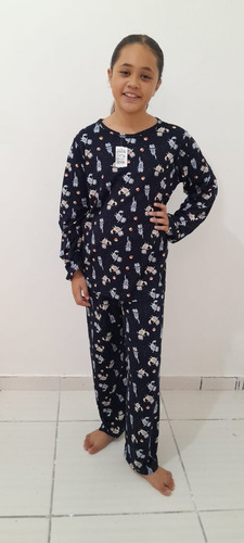 Pijama Ursinho Creme Unissex Tamanho Variados