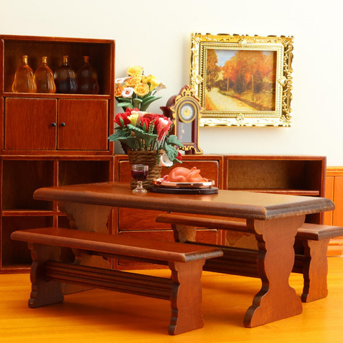Mesa Y Sillas Para Casa De Muñecas, Mesa Y Silla En