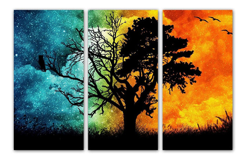 Cuadro 80x120cm Arbol De La Vida Colores Tree