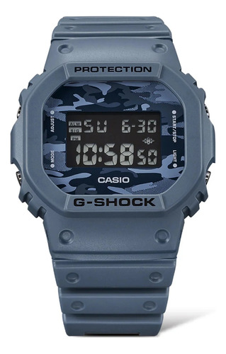 Relógio Casio Masculino G-shock Digital Azul Dw-5600ca-2dr