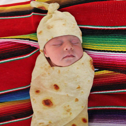 Manta Burrito Para Bebés Con Forma De Tortilla De Harina, Ma