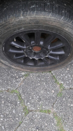 Rodas Aro 15 Powertech Com Pneus Meia Vida Opala Omega