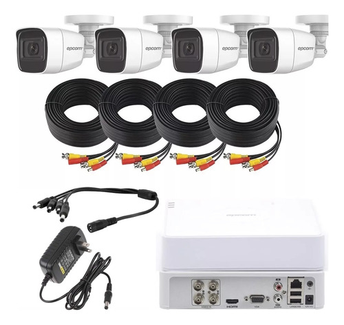 Kit Cctv 1080p, 4 Cámaras 2mp Con Microfono Epcom 